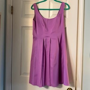 Purple dress with pleats